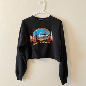 Brandy Melville cropped San Fran crewneck